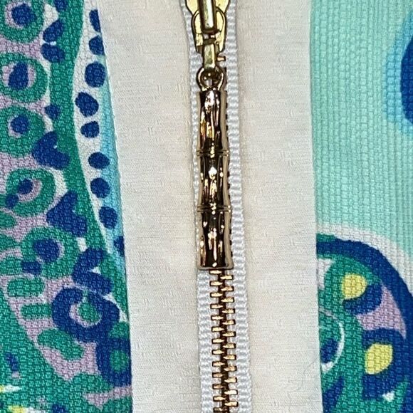 Lilly Pulitzer Penelope Blue Crush Bamboom Zip Cut out Shift Dress Sz 00 $198 - Picture 10 of 10